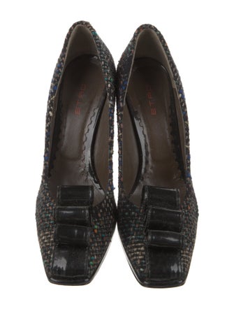 Etro Tweed Printed Pumps