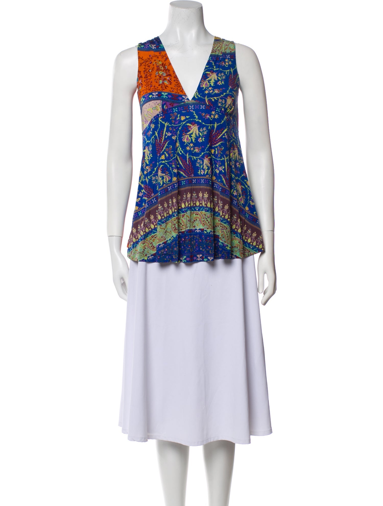 Etro Printed V-Neck Tunic