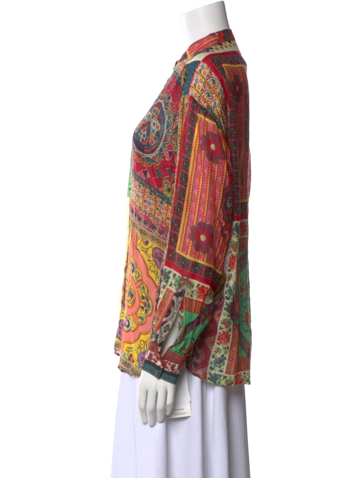 Etro Printed Mock Neck Blouse