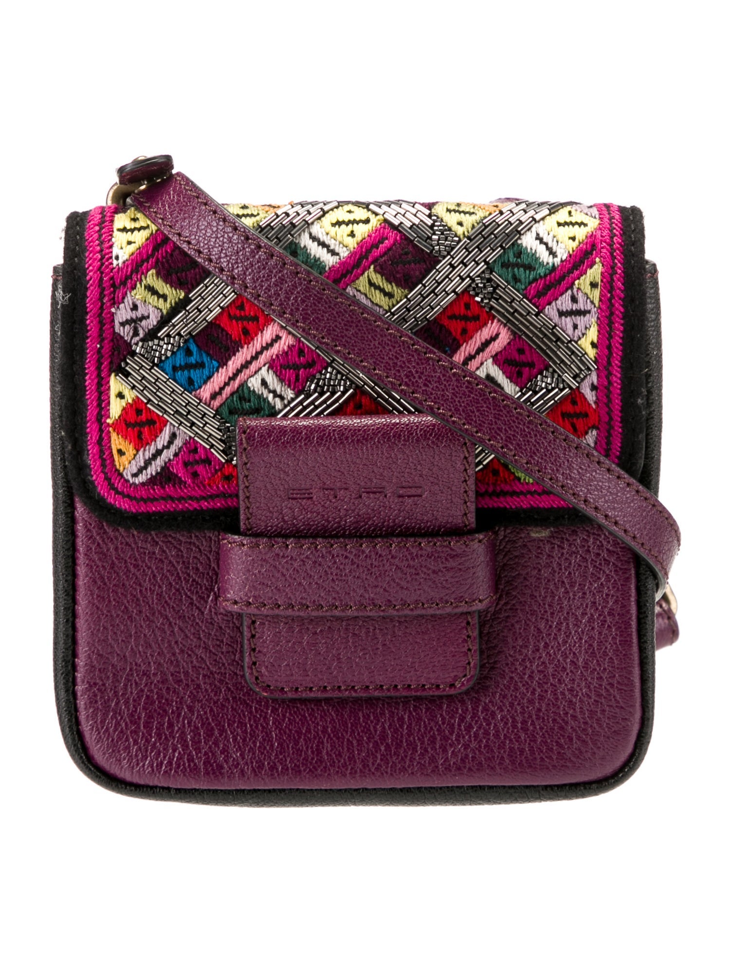 Etro Leather Messenger Bag