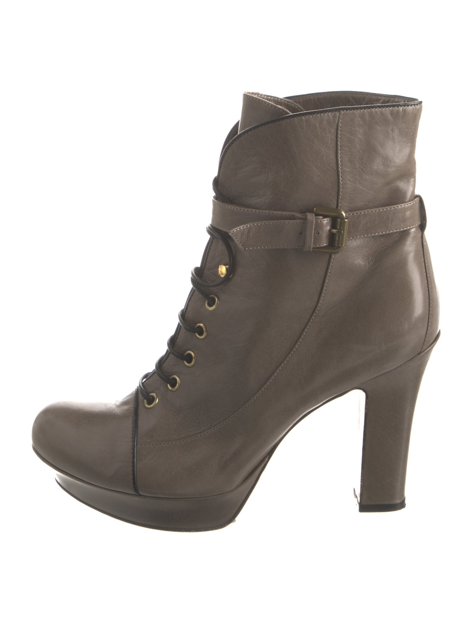 Etro Leather Lace-Up Boots