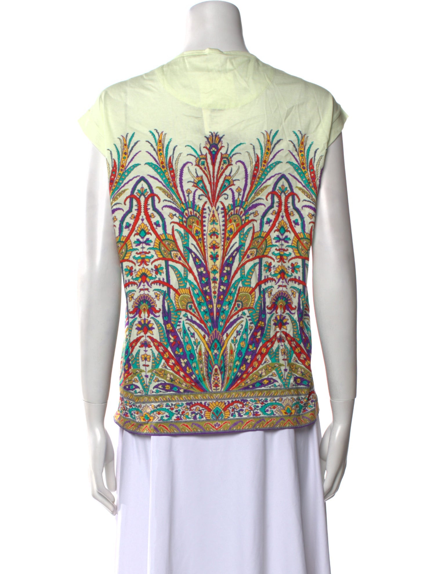 Etro Printed Bateau Neckline Top w/ Tags