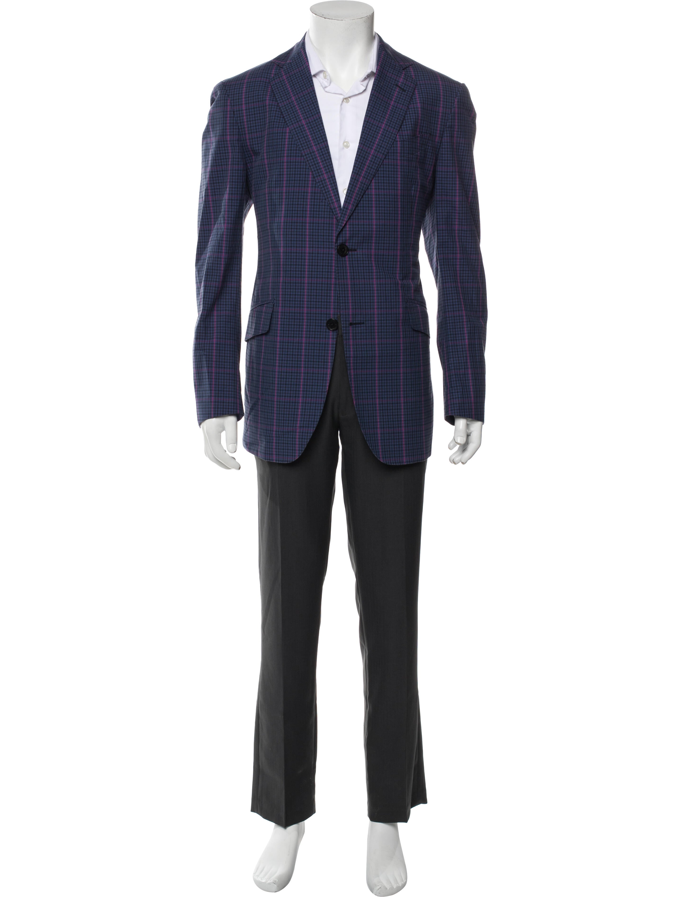 Etro Plaid Print Blazer