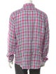 Etro Linen Plaid Print Dress Shirt