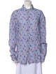Etro Printed Long Sleeve Button-Up Top