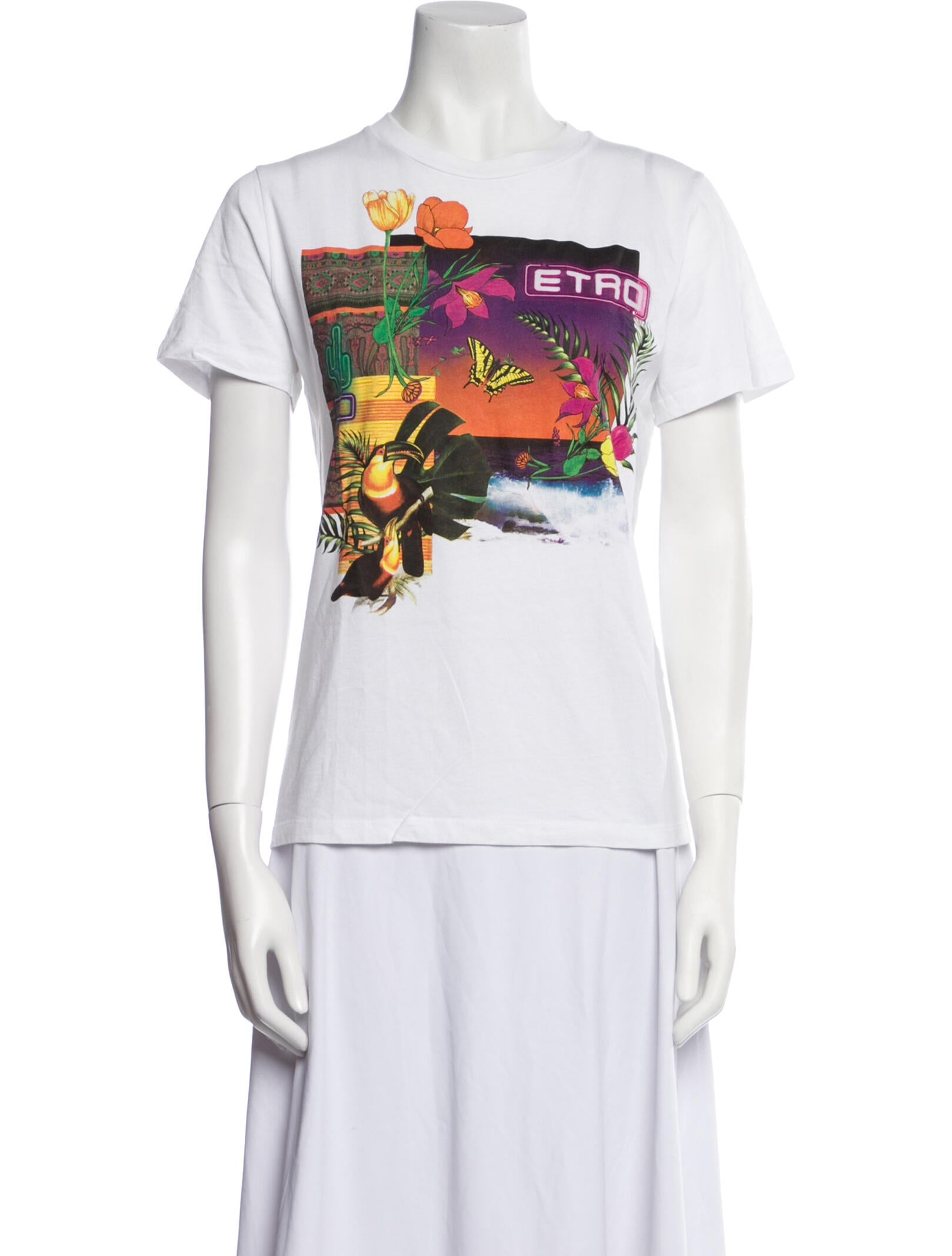 Etro Graphic Print Crew Neck T-Shirt