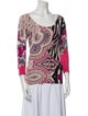 Etro Paisley Print Scoop Neck Blouse
