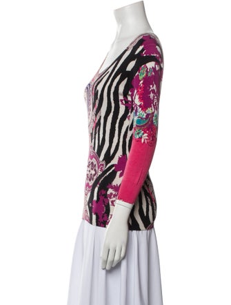 Etro Paisley Print Scoop Neck Blouse