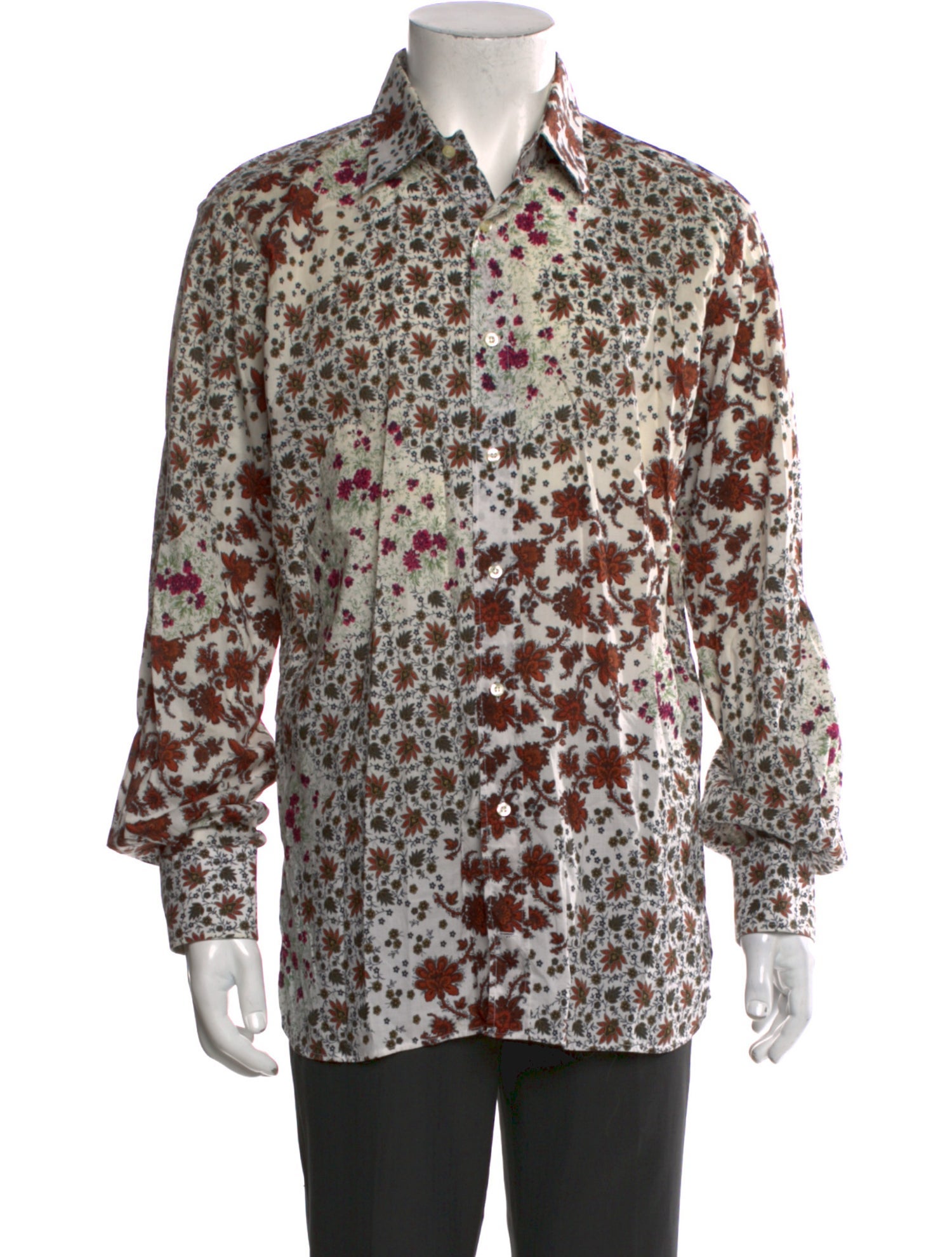 Etro Floral Print Long Sleeve Shirt