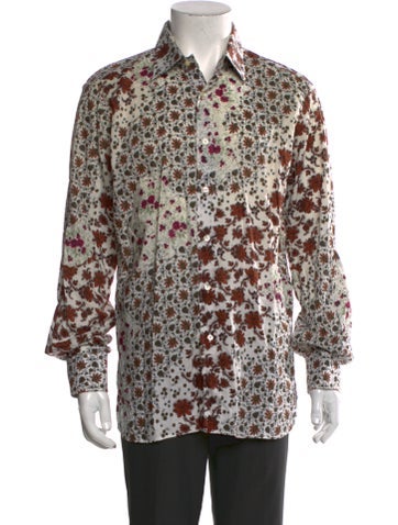 Etro Casual Shirts Floral Print Long Sleeve Shirt XS