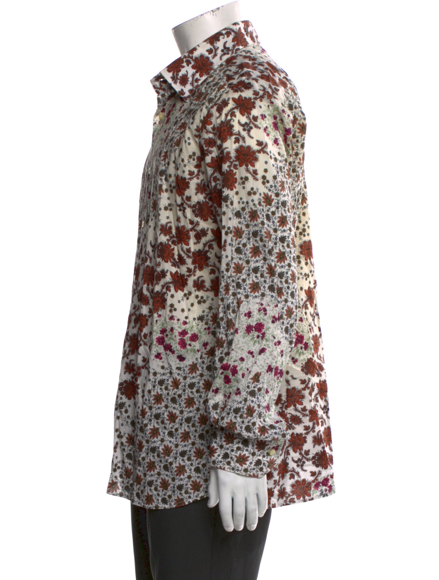 Etro Floral Print Long Sleeve Shirt