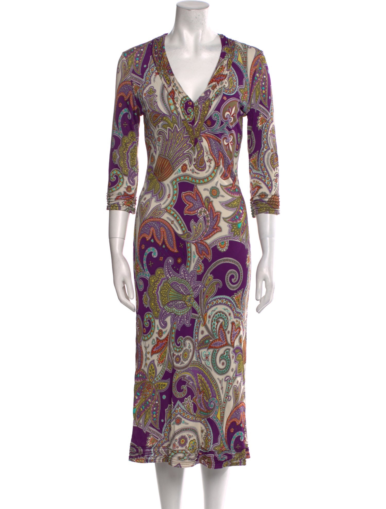 Etro Paisley Print Midi Length Dress