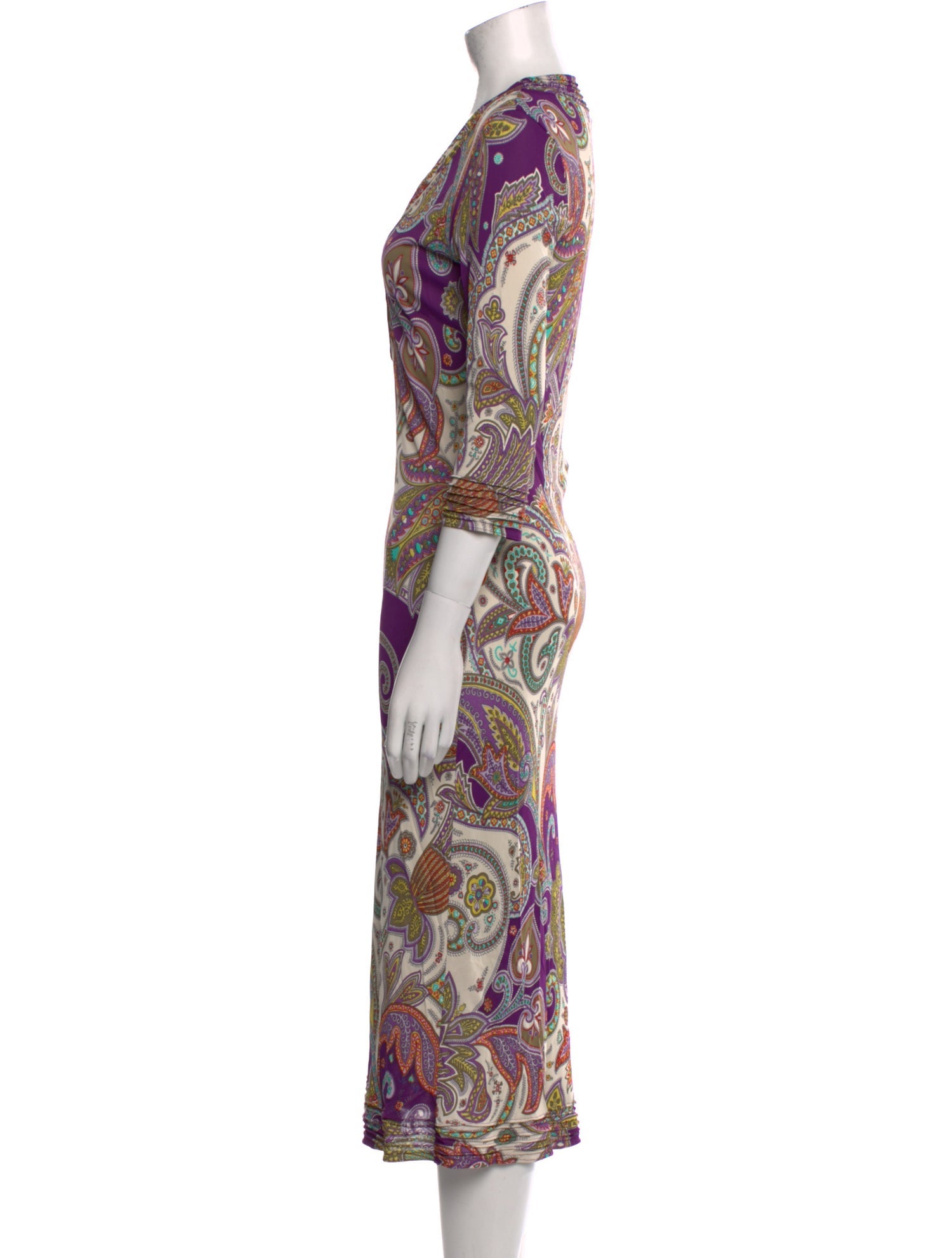 Etro Paisley Print Midi Length Dress