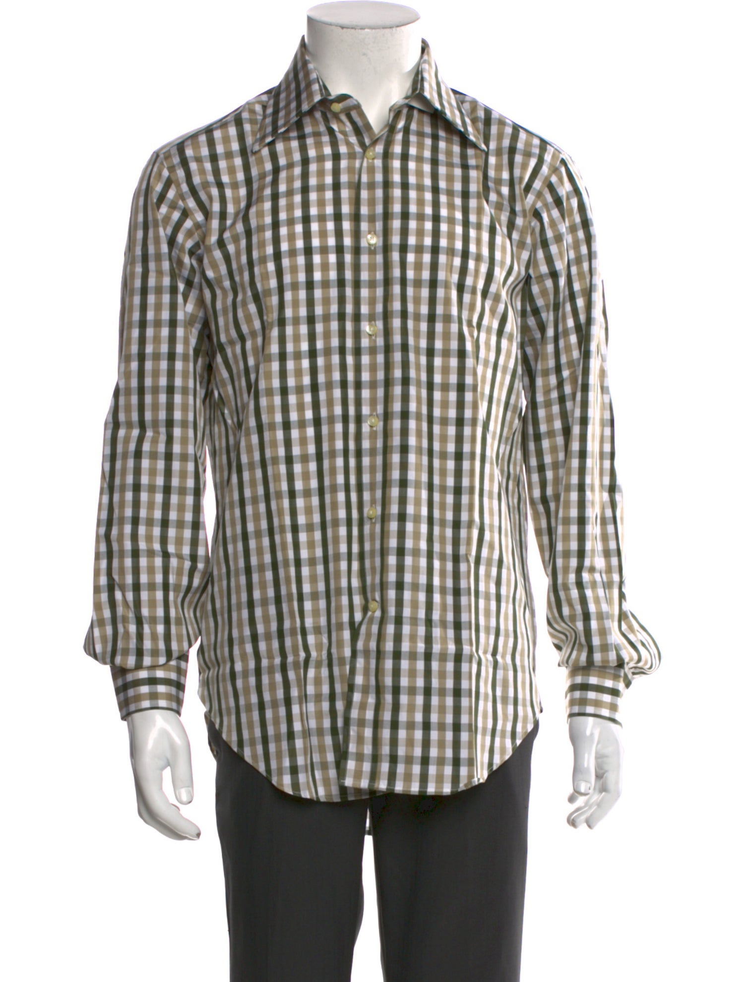 Etro Plaid Print Long Sleeve Shirt
