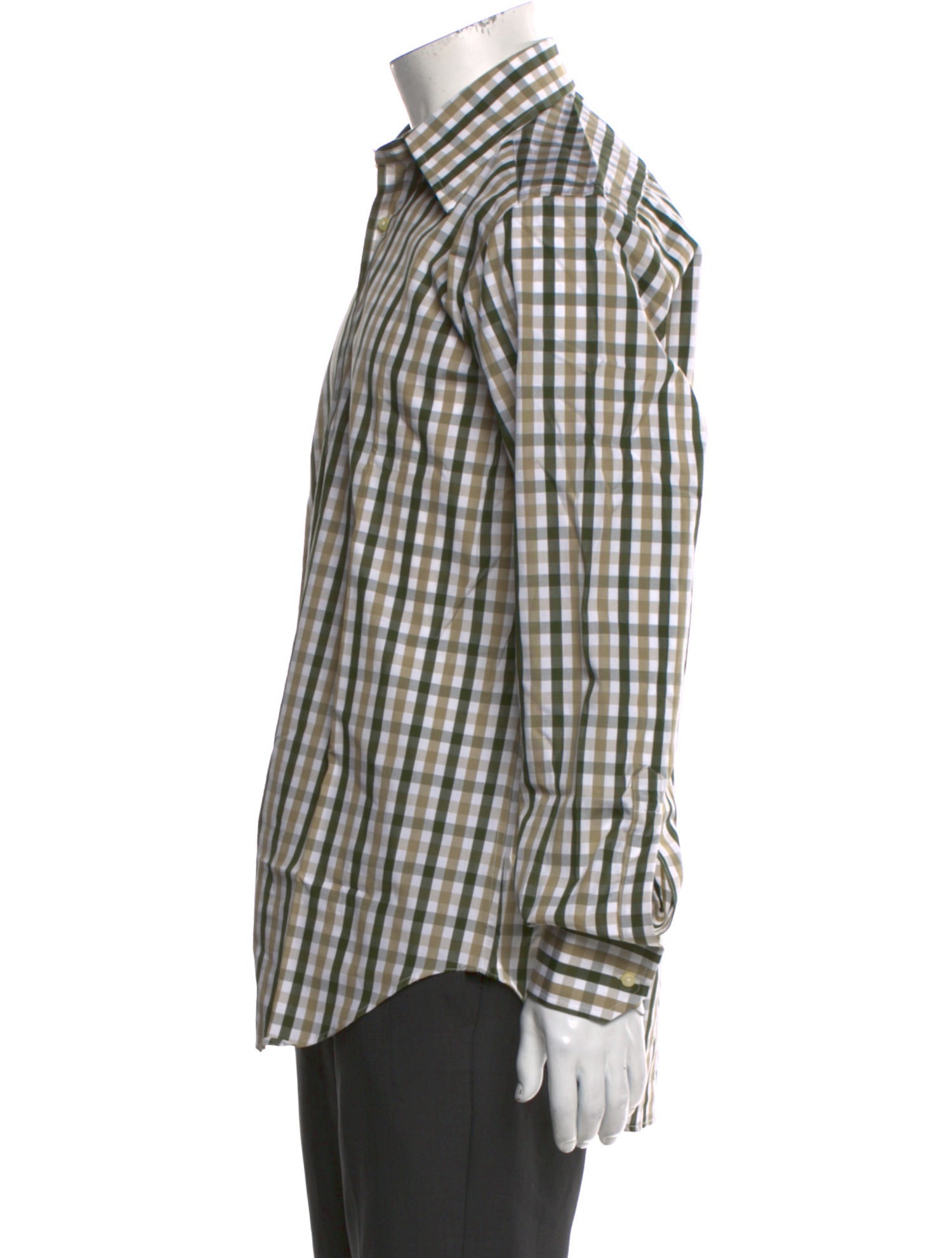 Etro Plaid Print Long Sleeve Shirt