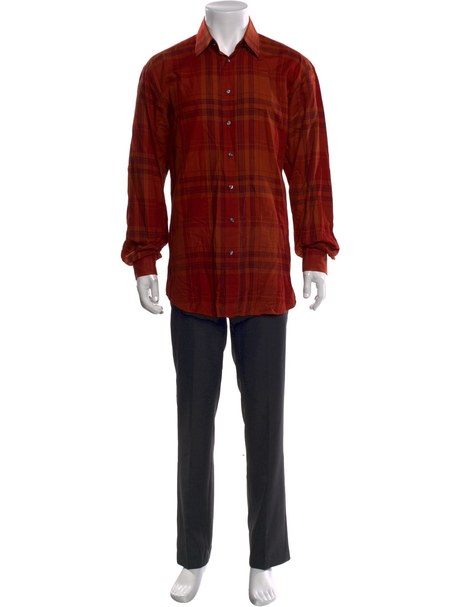 Etro Plaid Print Long Sleeve Shirt