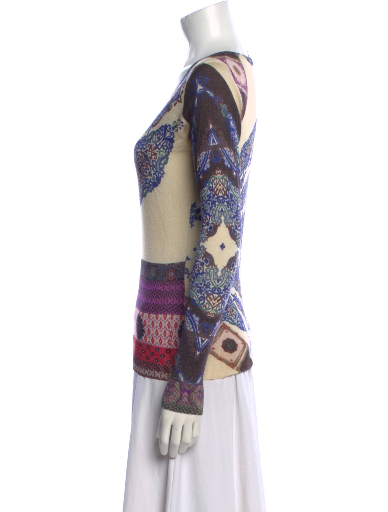 Etro Silk Paisley Print Sweater