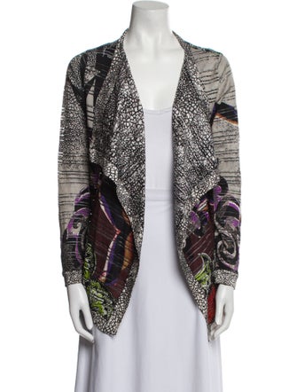 Etro Printed Open Front Sweater