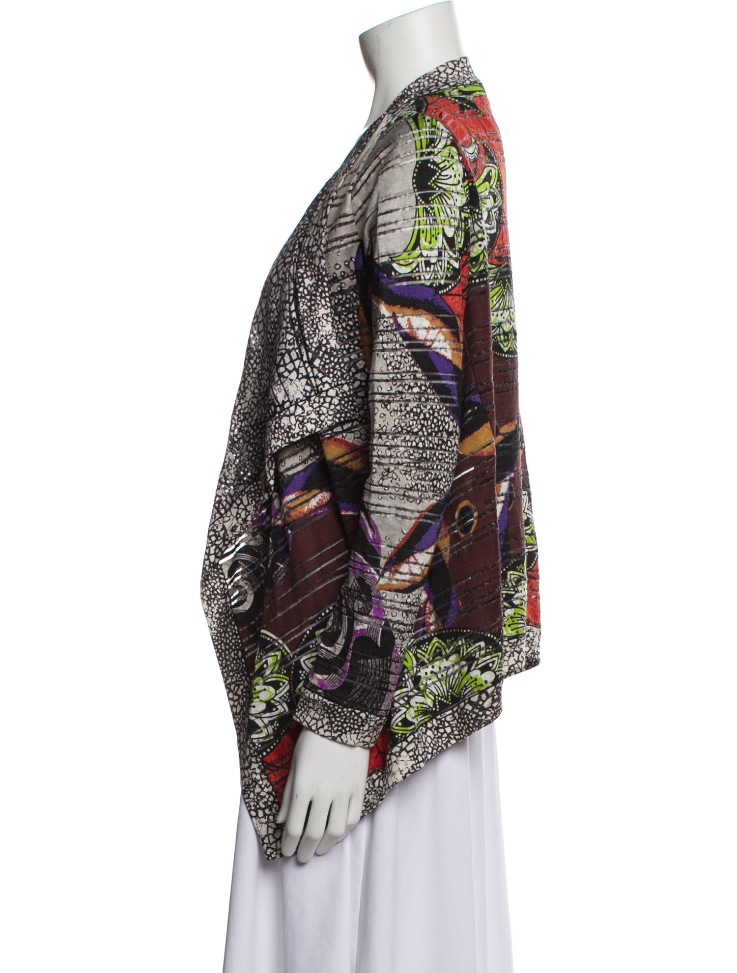 Etro Printed Open Front Sweater