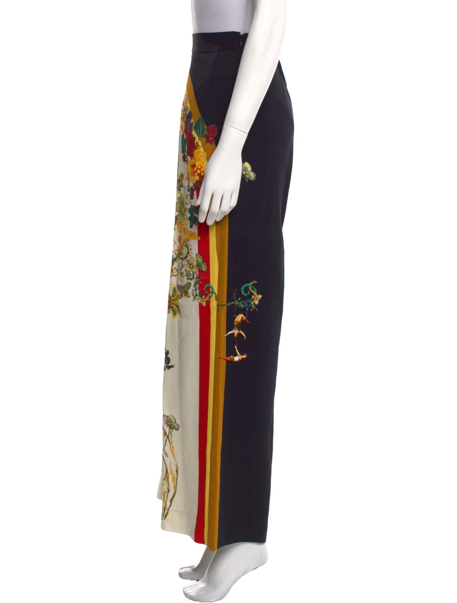 Etro Floral Print Wide Leg Pants