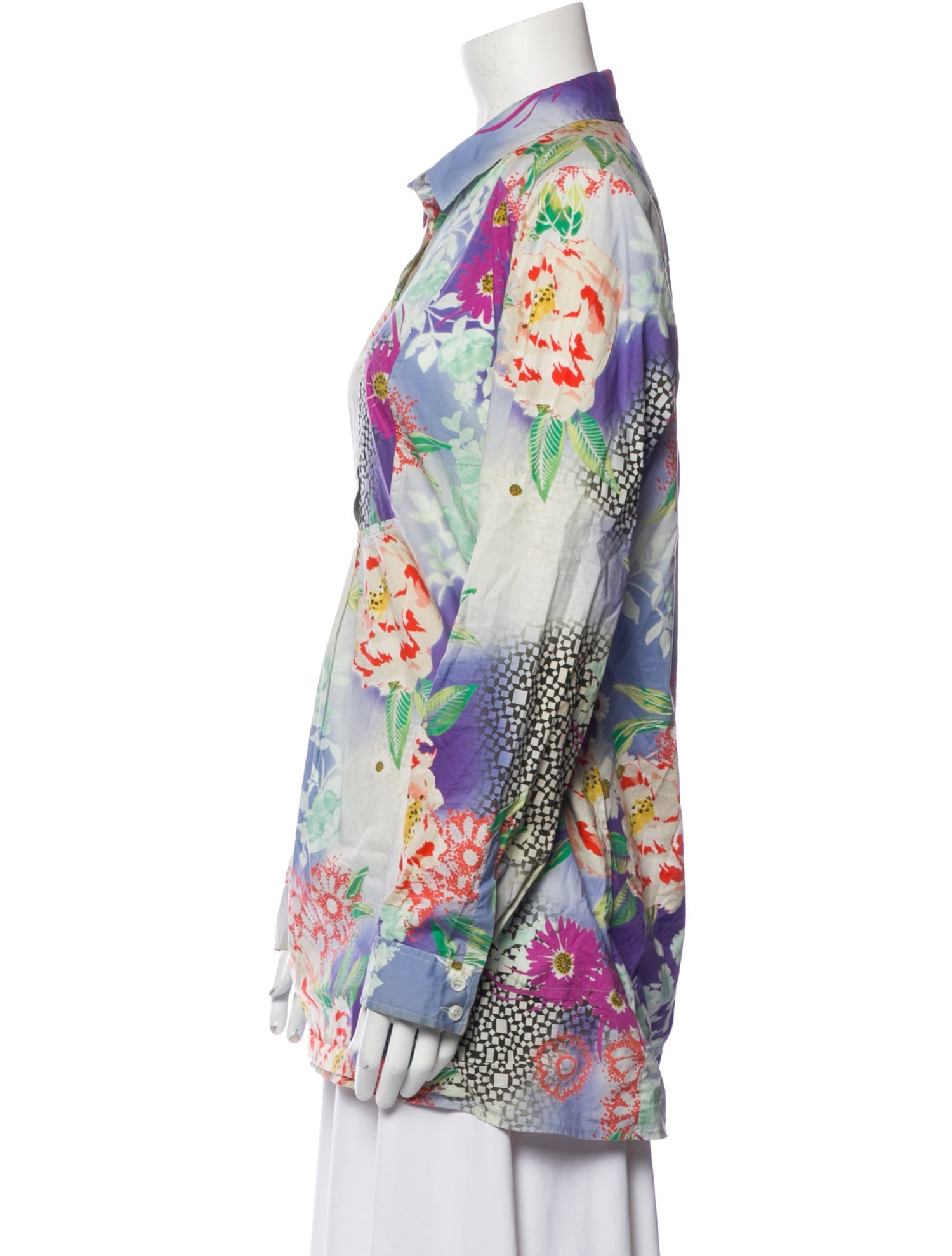 Etro Floral Print Long Sleeve Tunic
