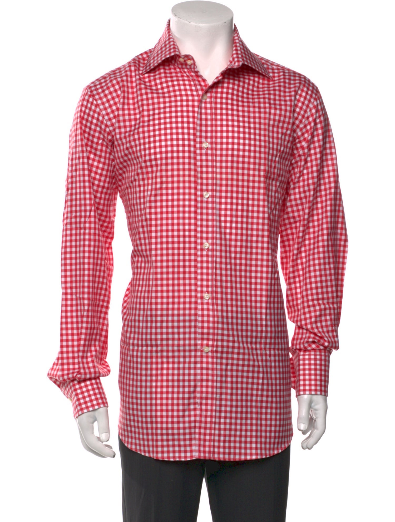Etro Plaid Print Long Sleeve Dress Shirt