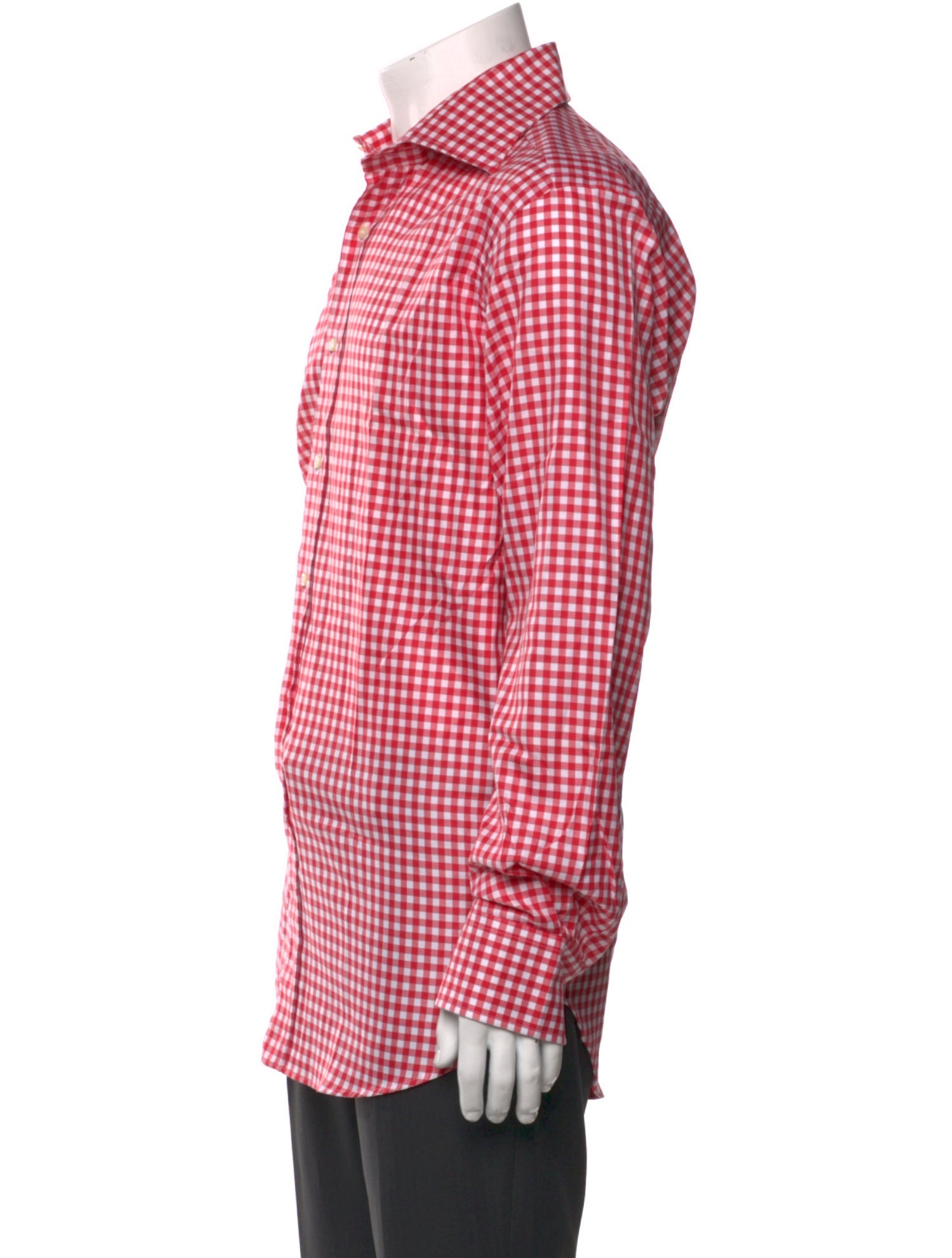 Etro Plaid Print Long Sleeve Dress Shirt