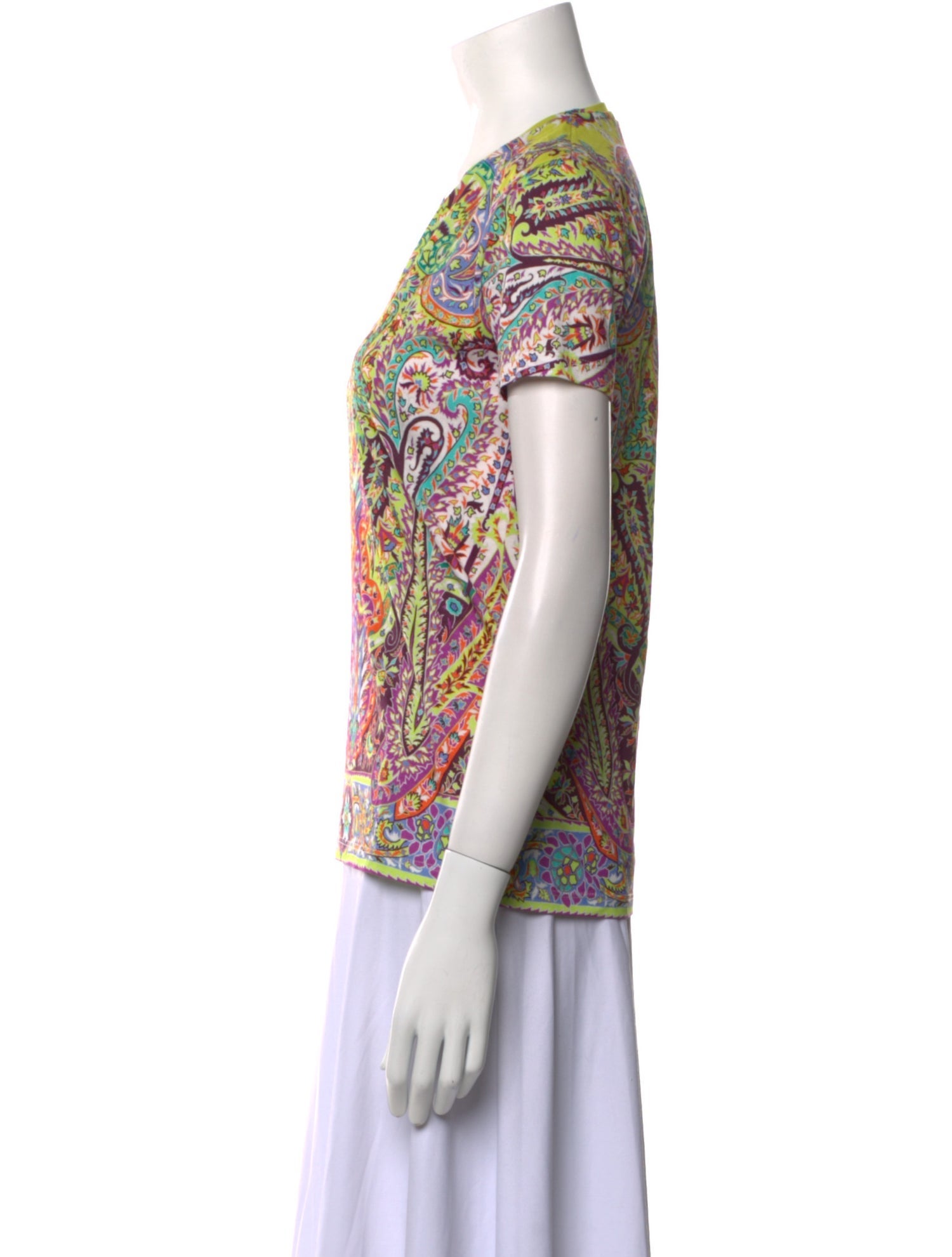 Etro Paisley Print V-Neck Blouse