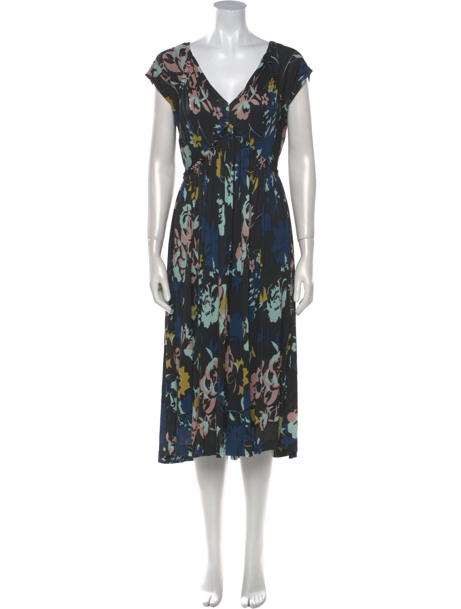 Etro Floral Print Midi Length Dress