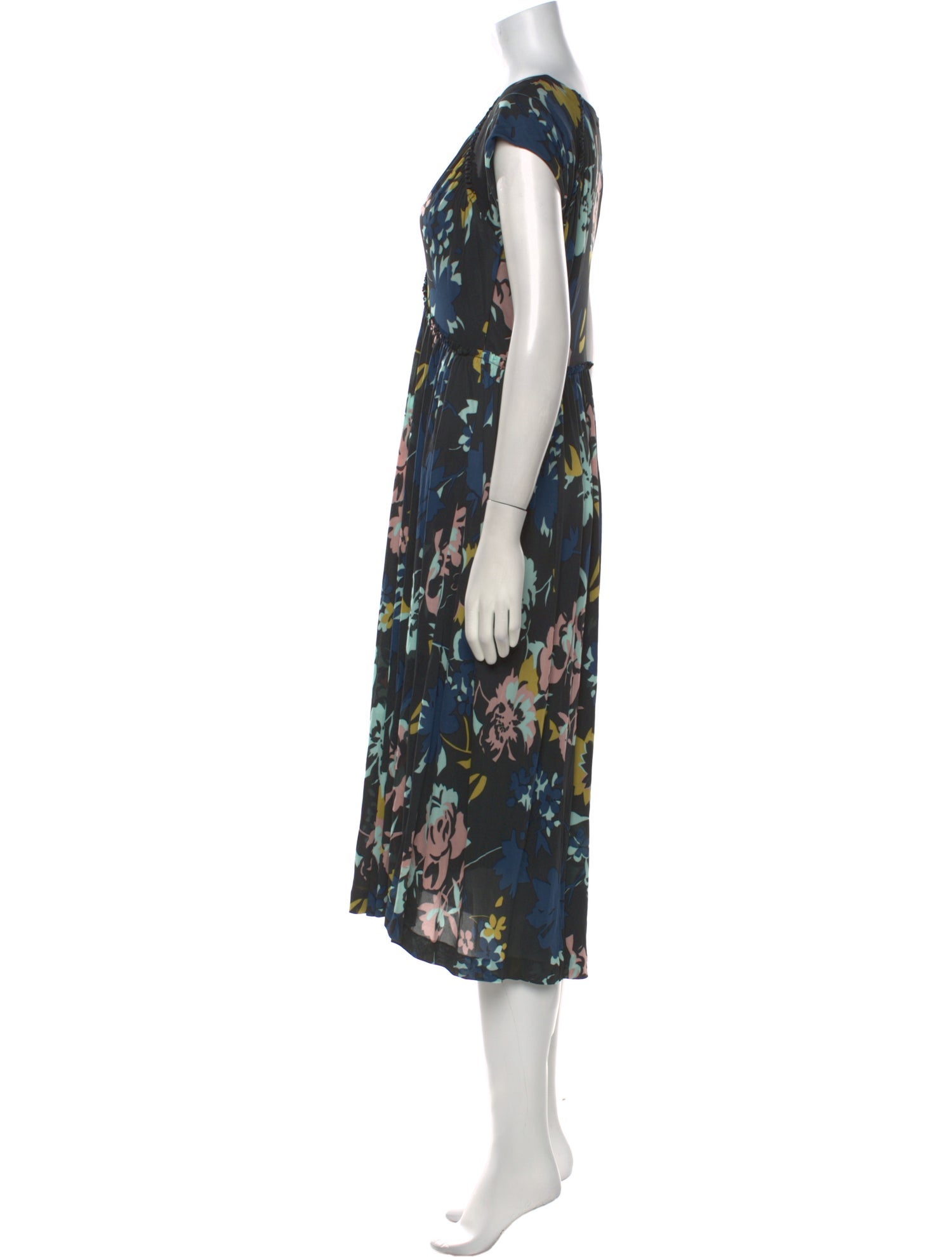 Etro Floral Print Midi Length Dress