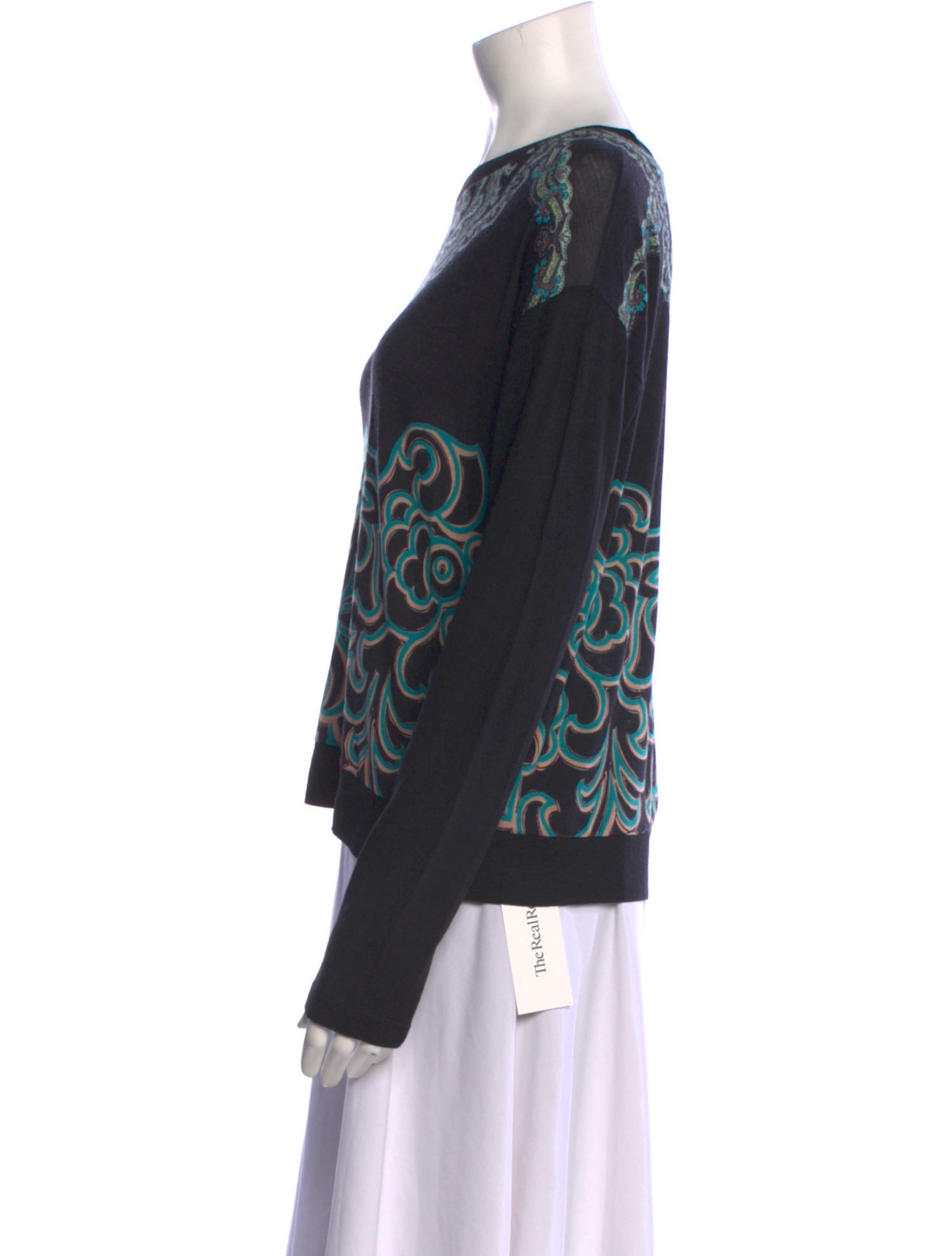 Etro Printed Bateau Neckline Sweatshirt