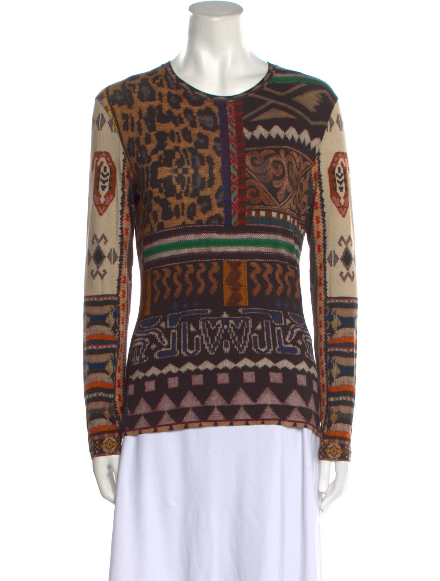 Etro Printed Crew Neck Sweatshirt