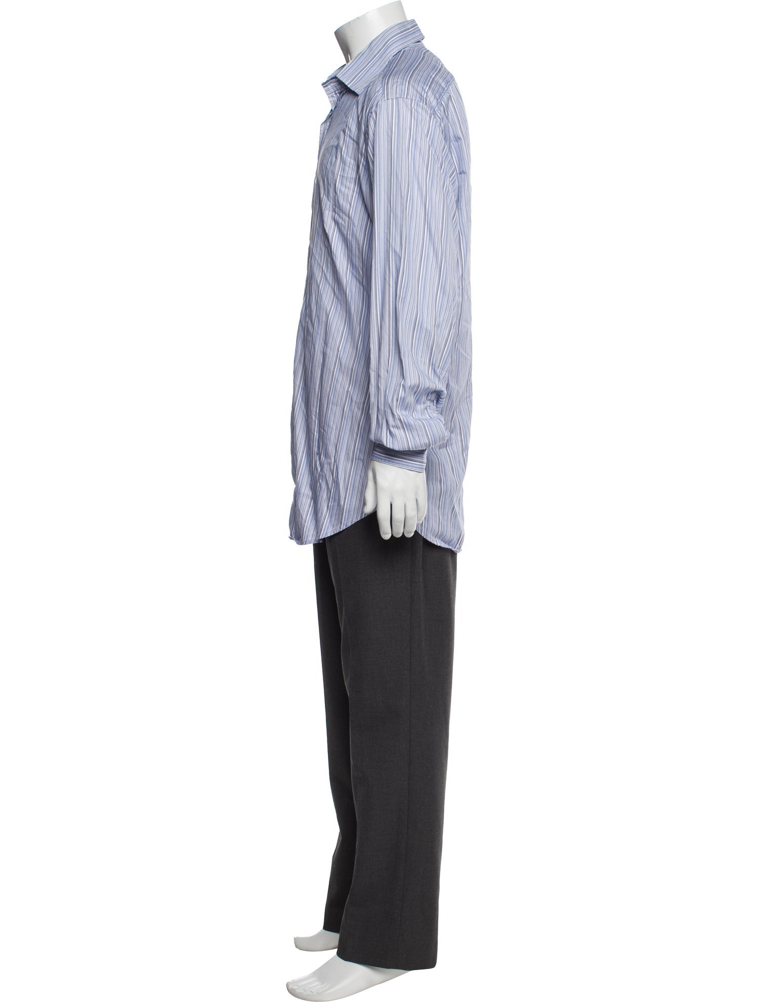 Etro Striped Long Sleeve Dress Shirt