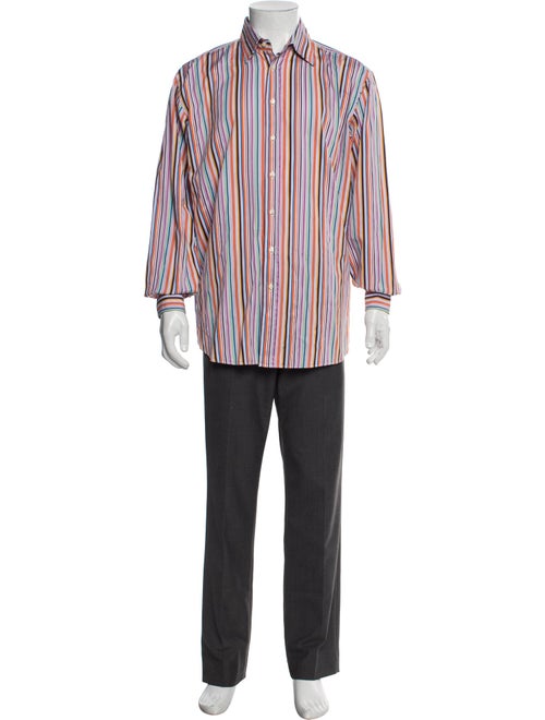 Etro Striped Long Sleeve Dress Shirt