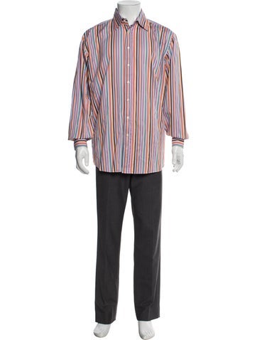 Etro Dress Shirts Striped Long Sleeve Shirt L