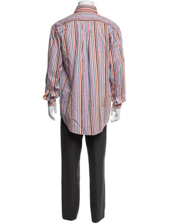 Etro Striped Long Sleeve Dress Shirt