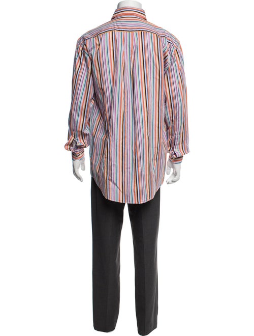 Etro Striped Long Sleeve Dress Shirt