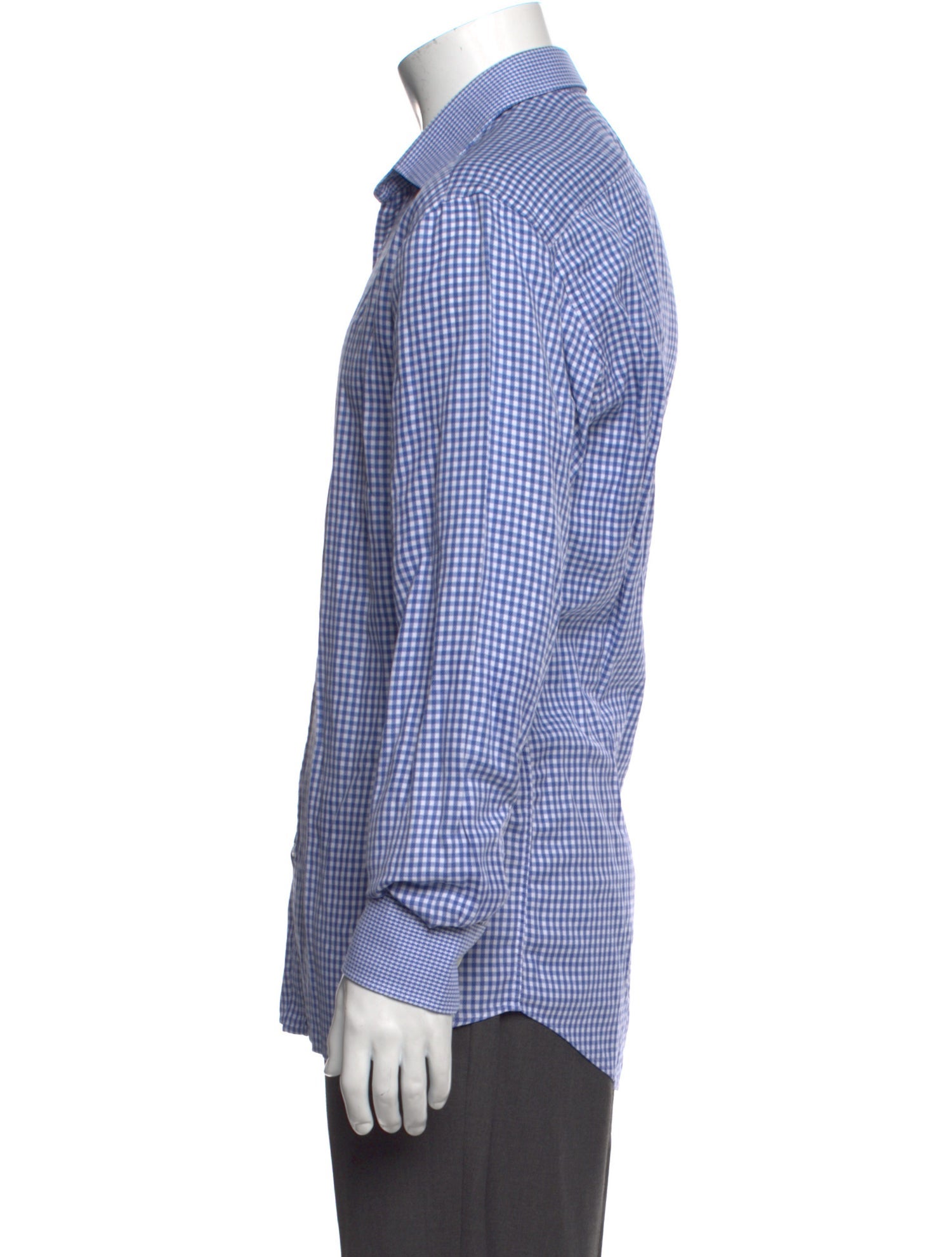 Etro Plaid Print Long Sleeve Dress Shirt