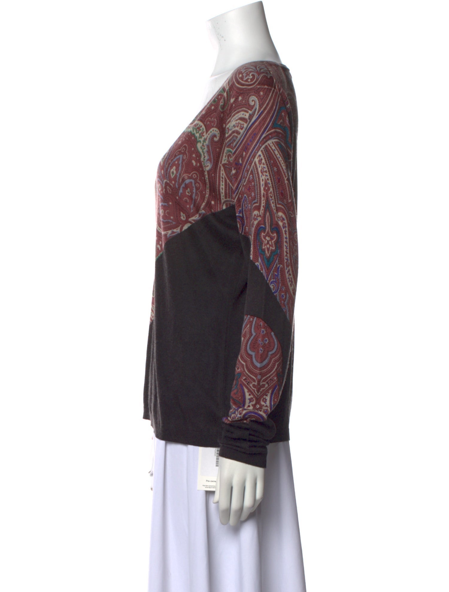 Etro Silk Paisley Print Sweater