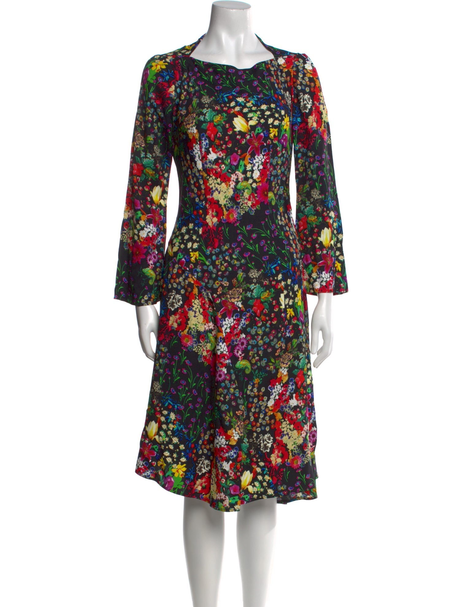 Etro Floral Print Midi Length Dress