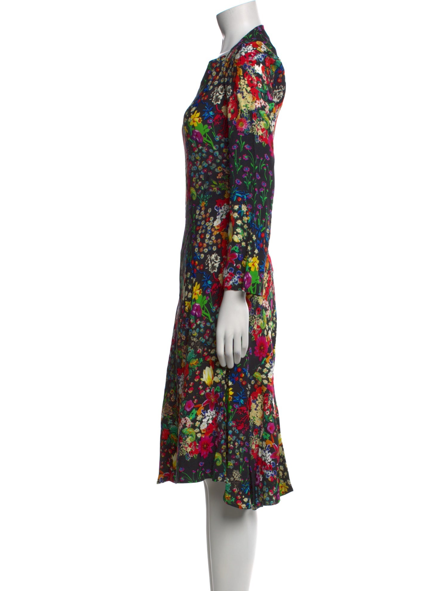 Etro Floral Print Midi Length Dress