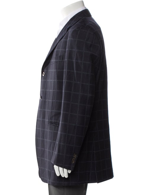 Etro Wool Plaid Print Blazer