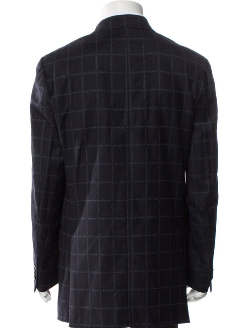 Etro Wool Plaid Print Blazer