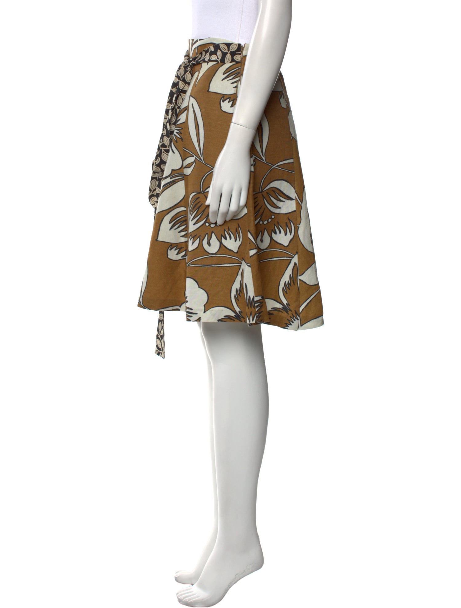 Etro Linen Knee-Length Skirt