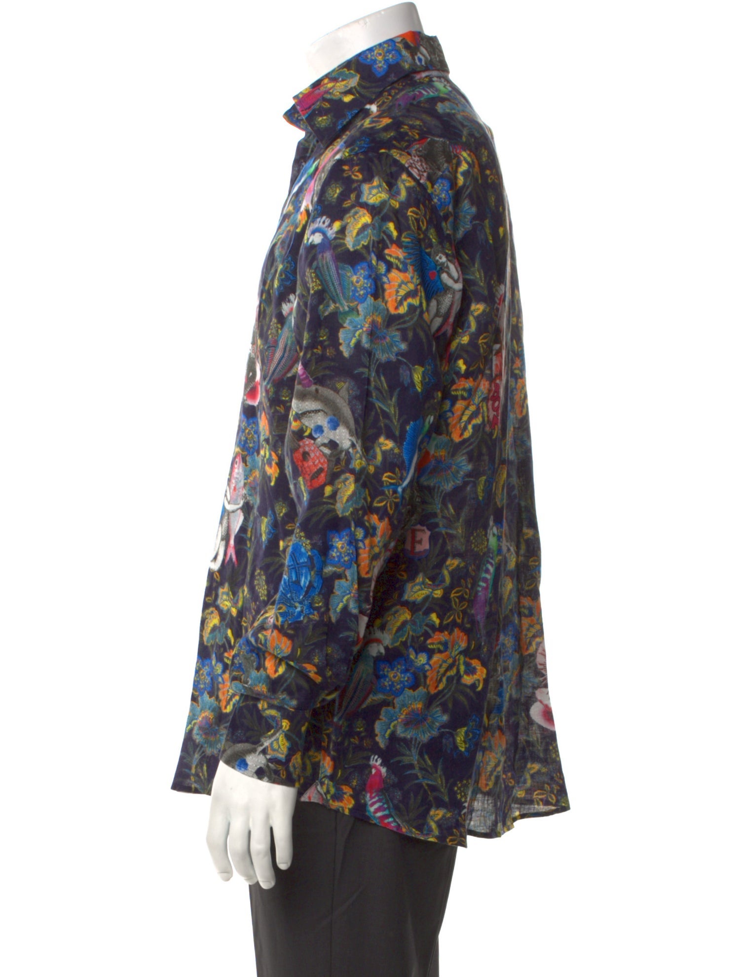 Etro Floral Print Long Sleeve Shirt