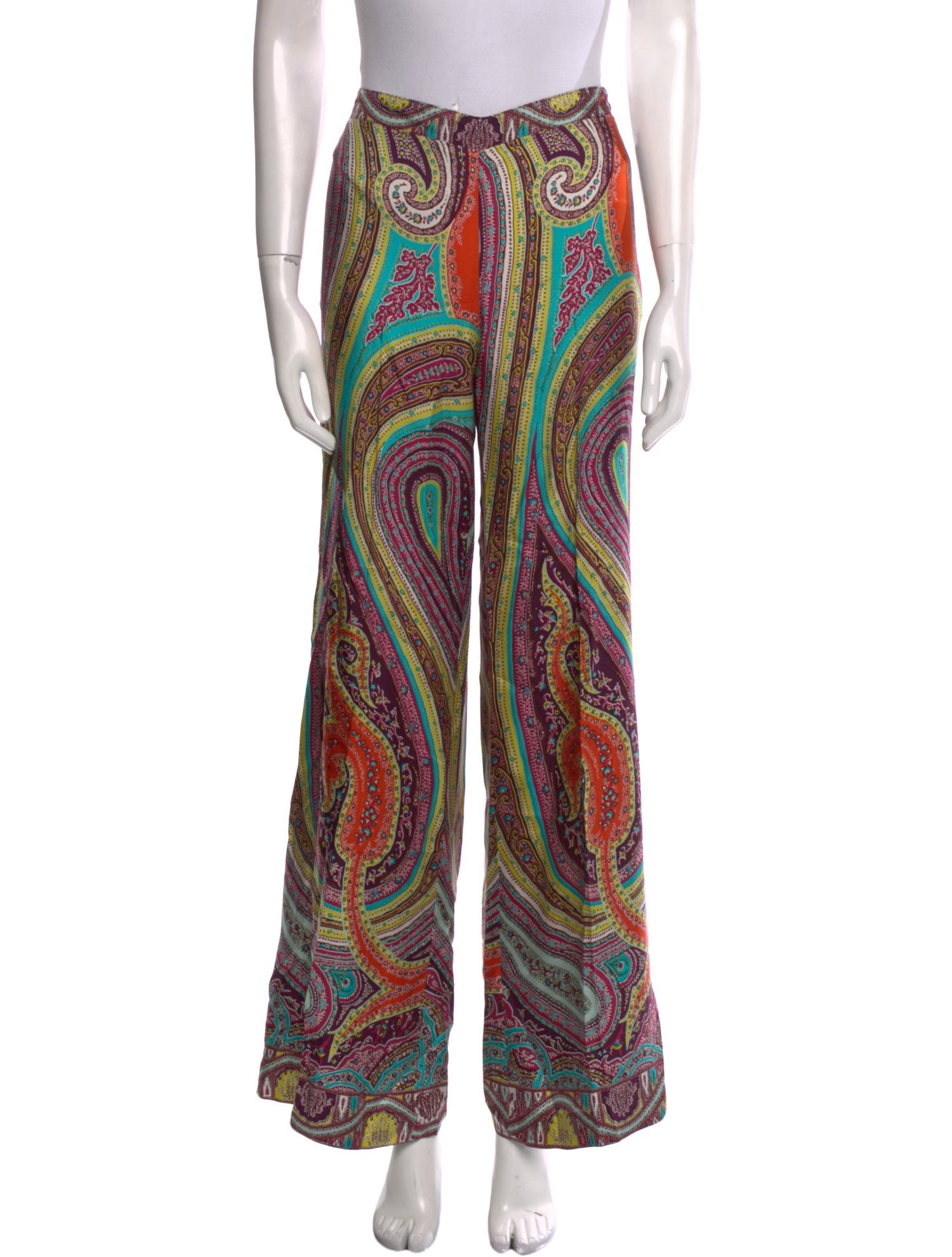 Etro Silk Wide Leg Pants