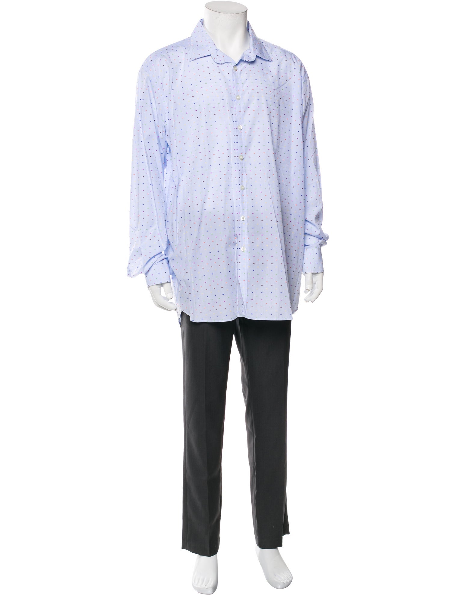 Etro Polka Dot Print Long Sleeve Shirt