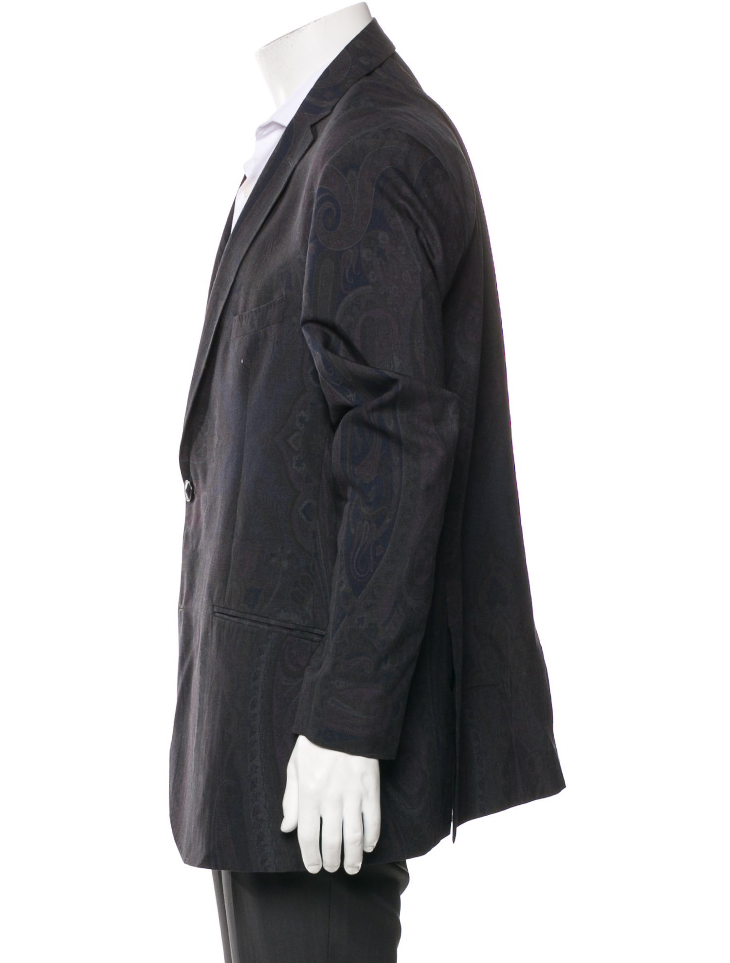 Etro Wool Paisley Print Blazer