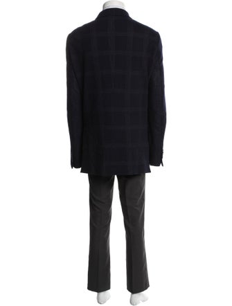 Etro Wool Colorblock Pattern Blazer