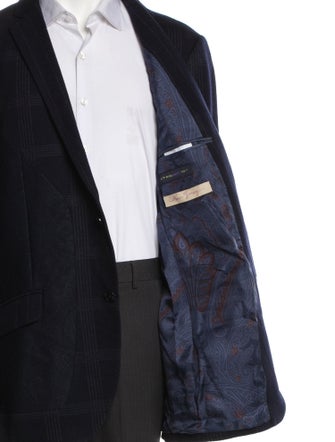 Etro Wool Colorblock Pattern Blazer